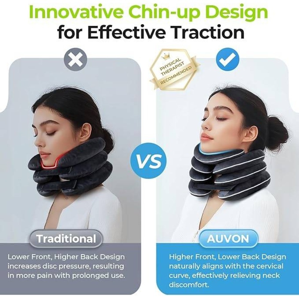 Inflatable Neck Stretcher Cervical Traction Device for Neck Pain Relief - Picture 8 of 8